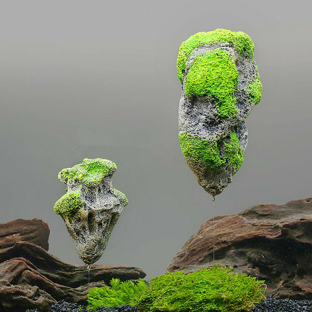 2 Pack Mountain View Decor Rockery Landscape Hiding Cave Plant Aquarium Ornament