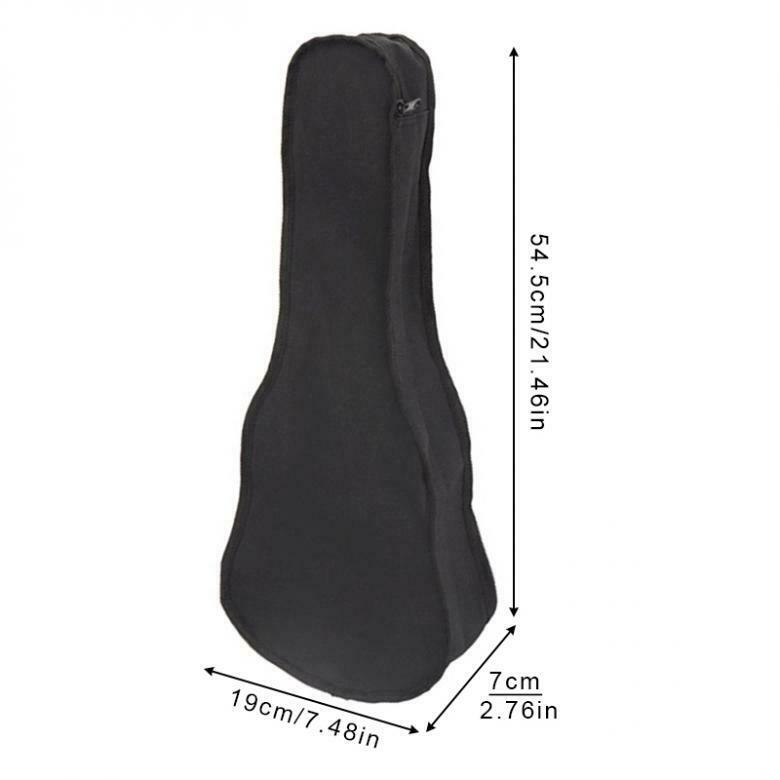 21'' Ukulele Bag Black Portable Oxford Soft Case Monolayer Single Shoulder Bag