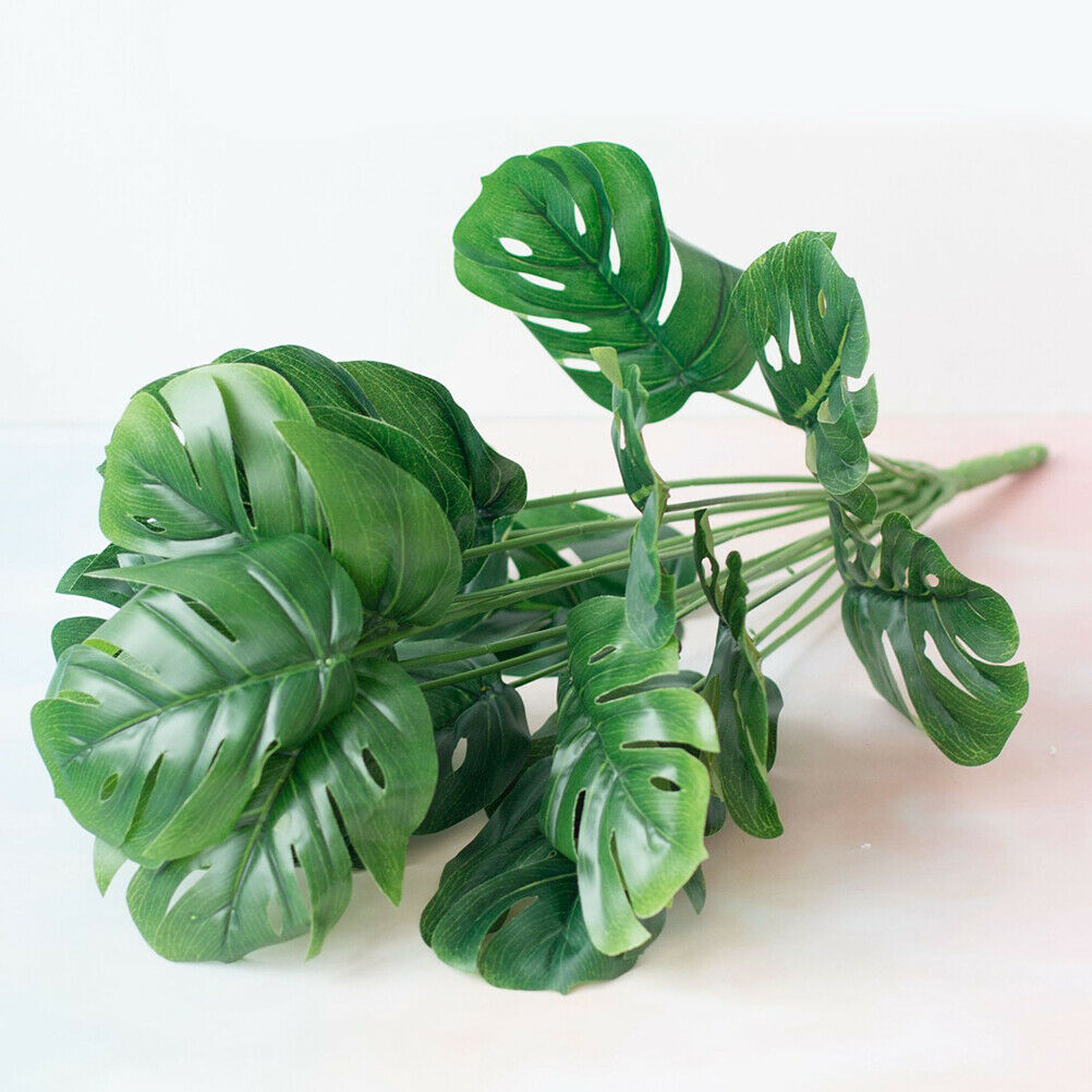 Artificial Palm Plants Leaves Turtle Leaf Tropical Imitation Artificial Plants