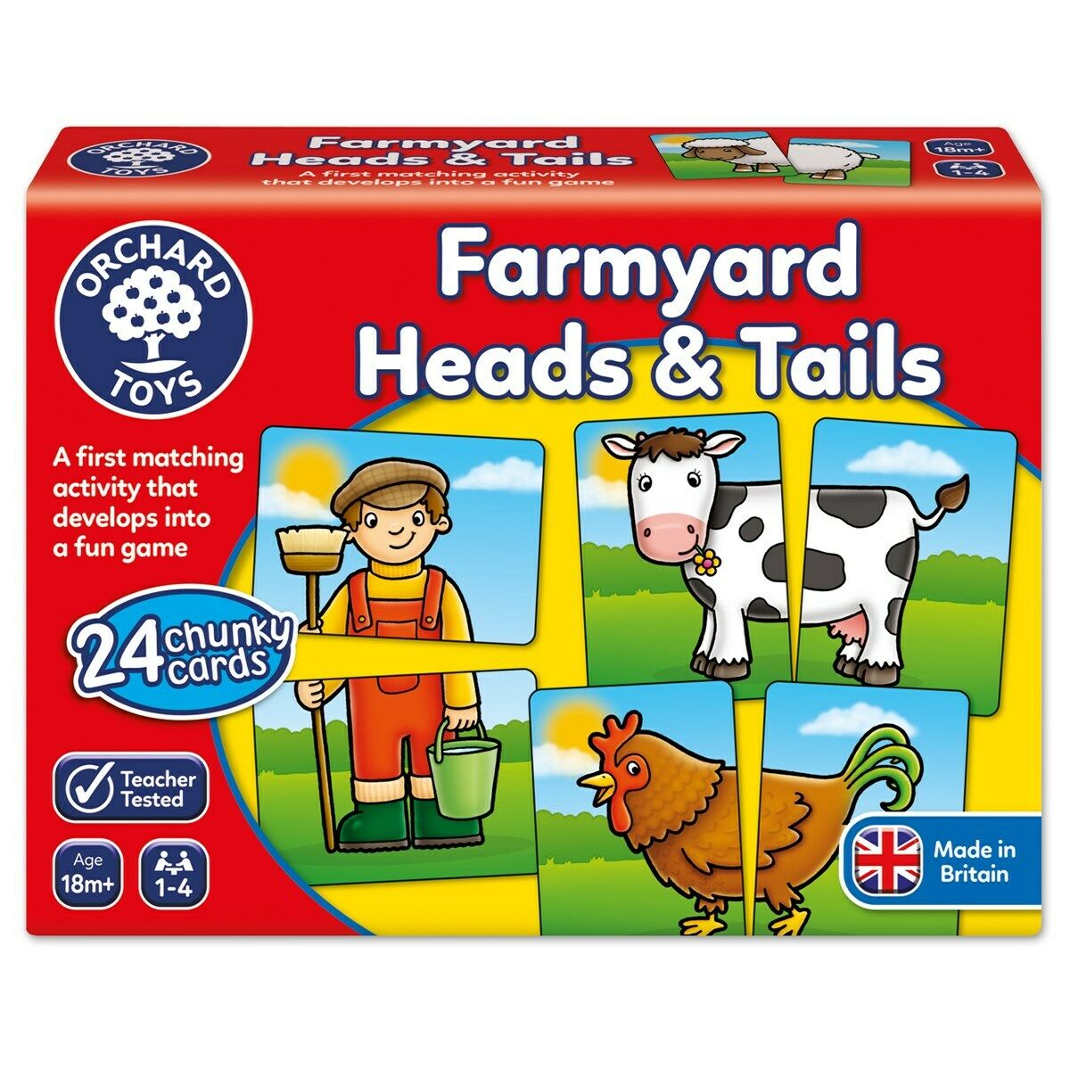 Orchard Toys 018 Farmyard Heads & Tails Matching First Games Toddler 18 Months+