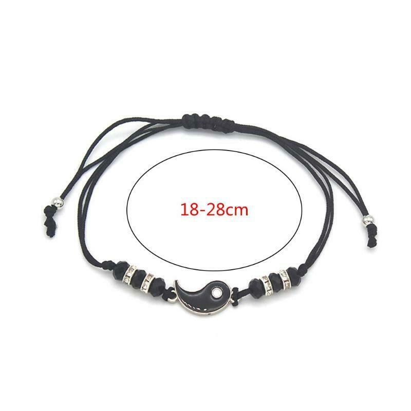 Matching Yin and Yang Bracelet Hand-woven Bracelet Adjustable Rope Bracelet