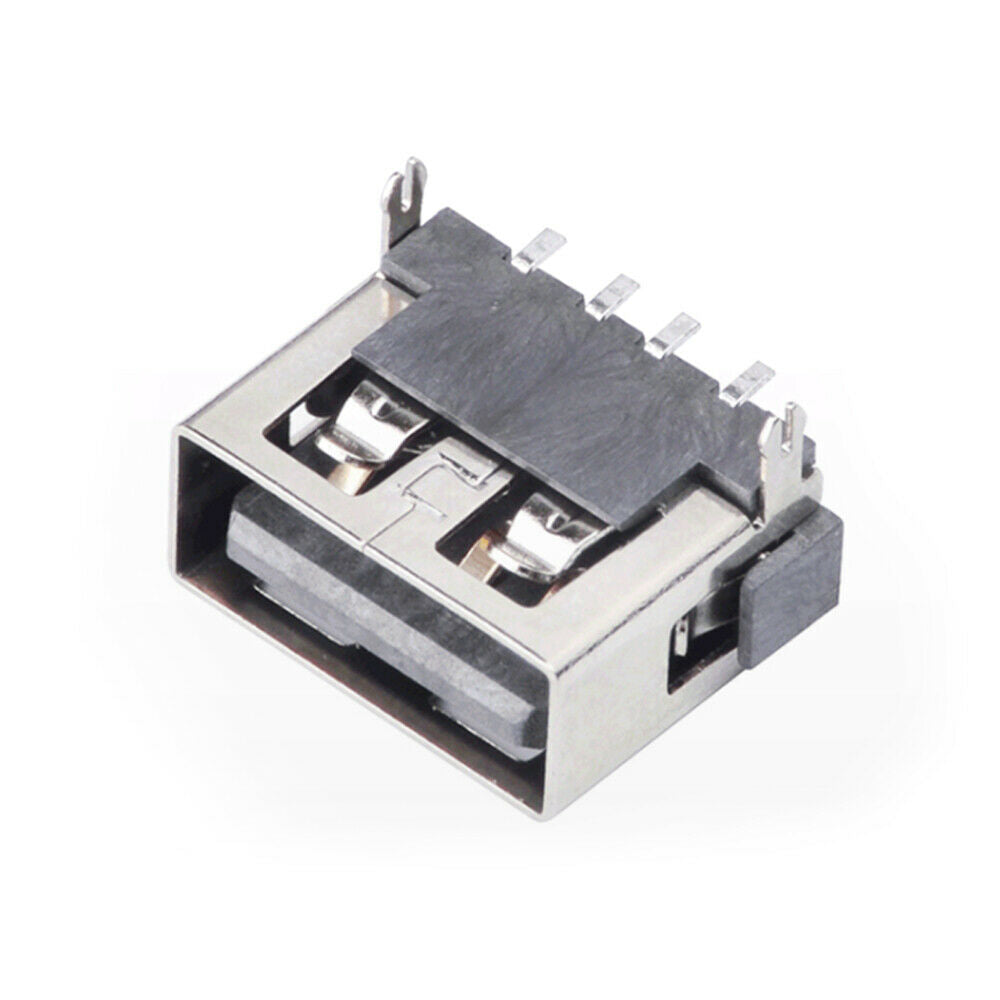 10Pcs/Lot USB 2.0 Type A  Female 4 Pin 30V 1A Connector Flat Port Jack Tail Plug