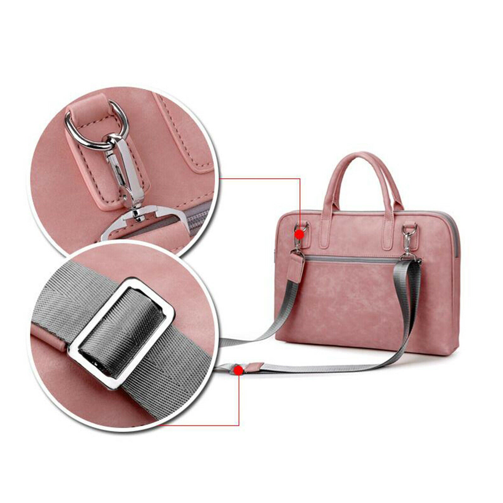 Laptop Sleeve With Straps with Handle for Men Women Fashion Pink 17.3inch