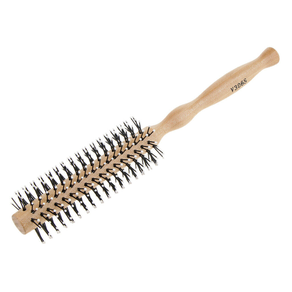 Nylon Round Styling Curling Scalp Massage Brush Rolled Comb for Blow Drying