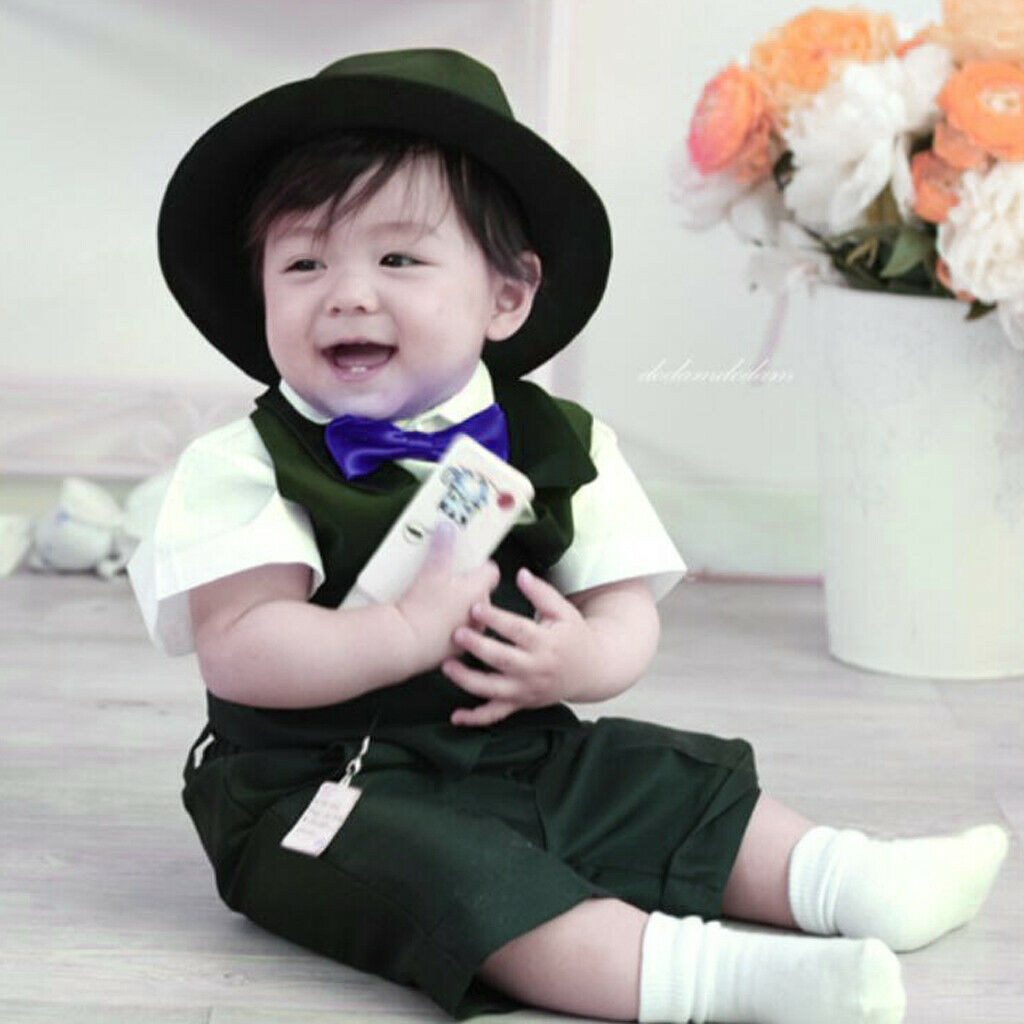 10Pcs Children Classic Pre-Tied Bow Tie Formal Solid Tuxedo Blue