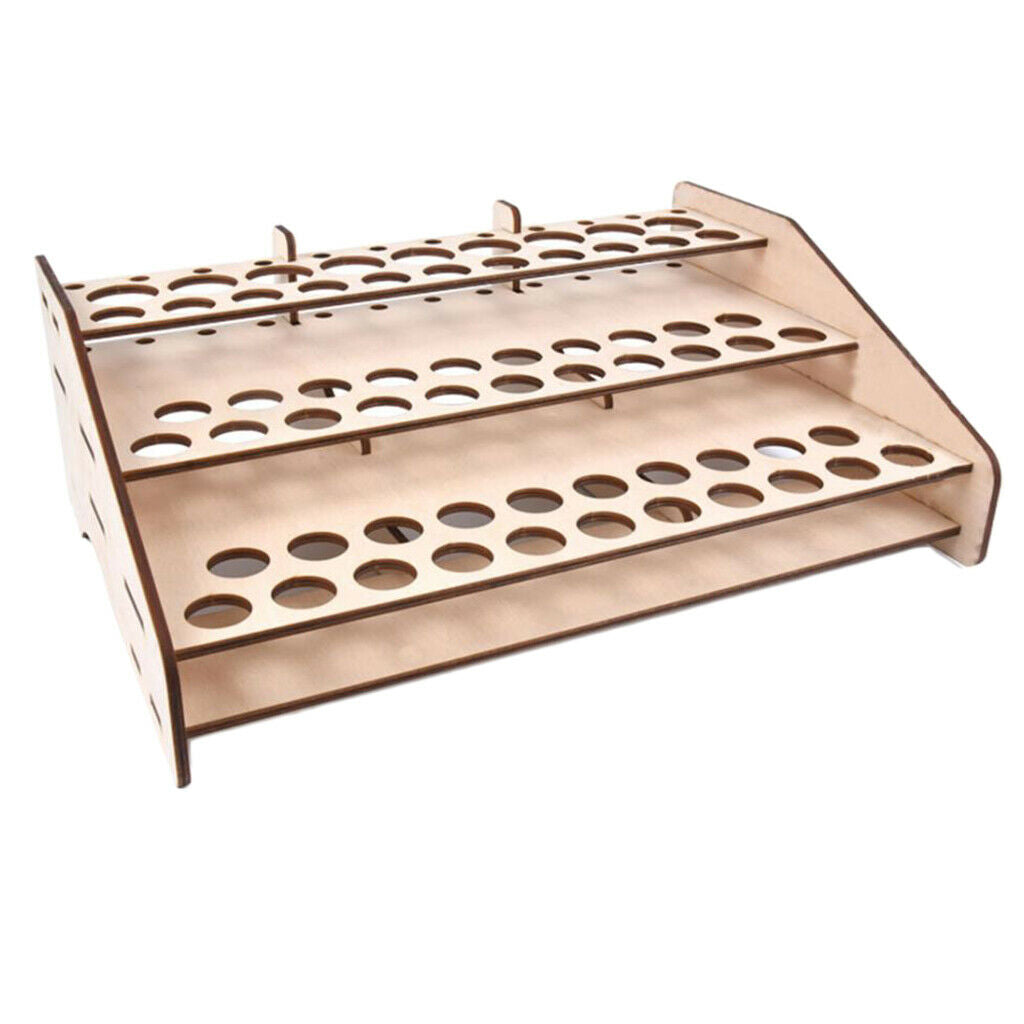 Large Paint Rack - Natural Wood - Paints Bottle Holder Modular Tools Stand