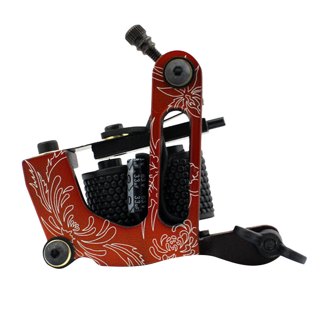 Aluminium Alloy 10 Wrap Coils Motor Tattoo Machine Gun for Liner Shader Orange