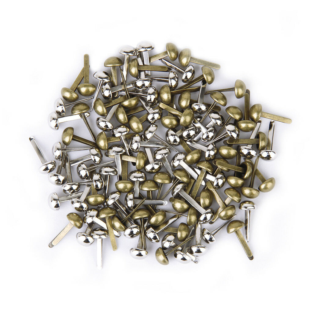 200pcs Mini Metal Round Brads for DIY Scrapbooking Card Making Decoration