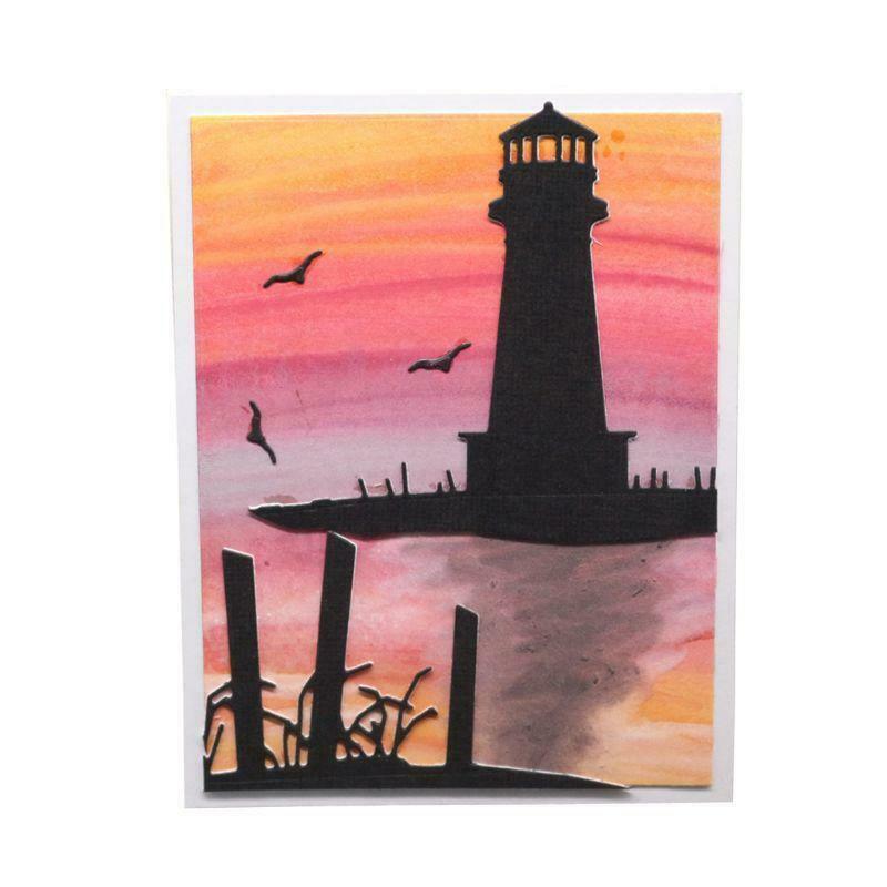 Lighthouse Metal Cutting Dies Stencil DIY Scrapbooking Album Stamp Paper Card