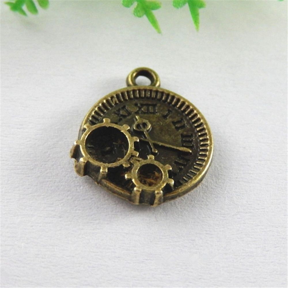 20pcs Antiqued Bronze Alloy Steampunk Gear Charms Pendant Necklace Jewelry 51437