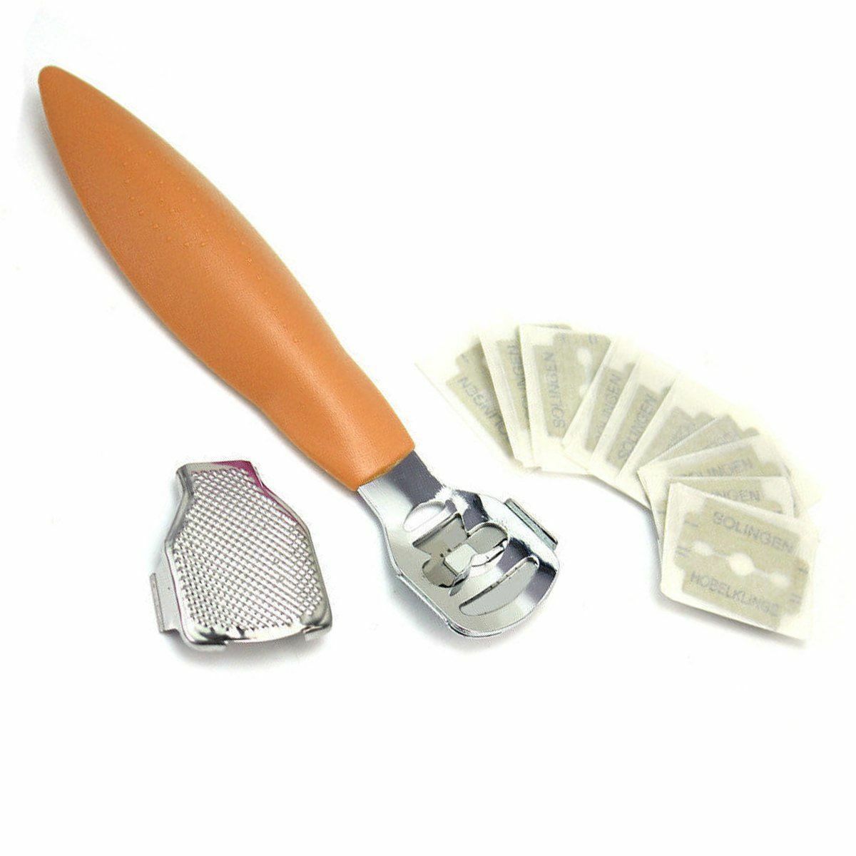 Pedicure Callus Shaver Remover Foot Hard Tough Skin Corn Cutter Razor & 10 Blade