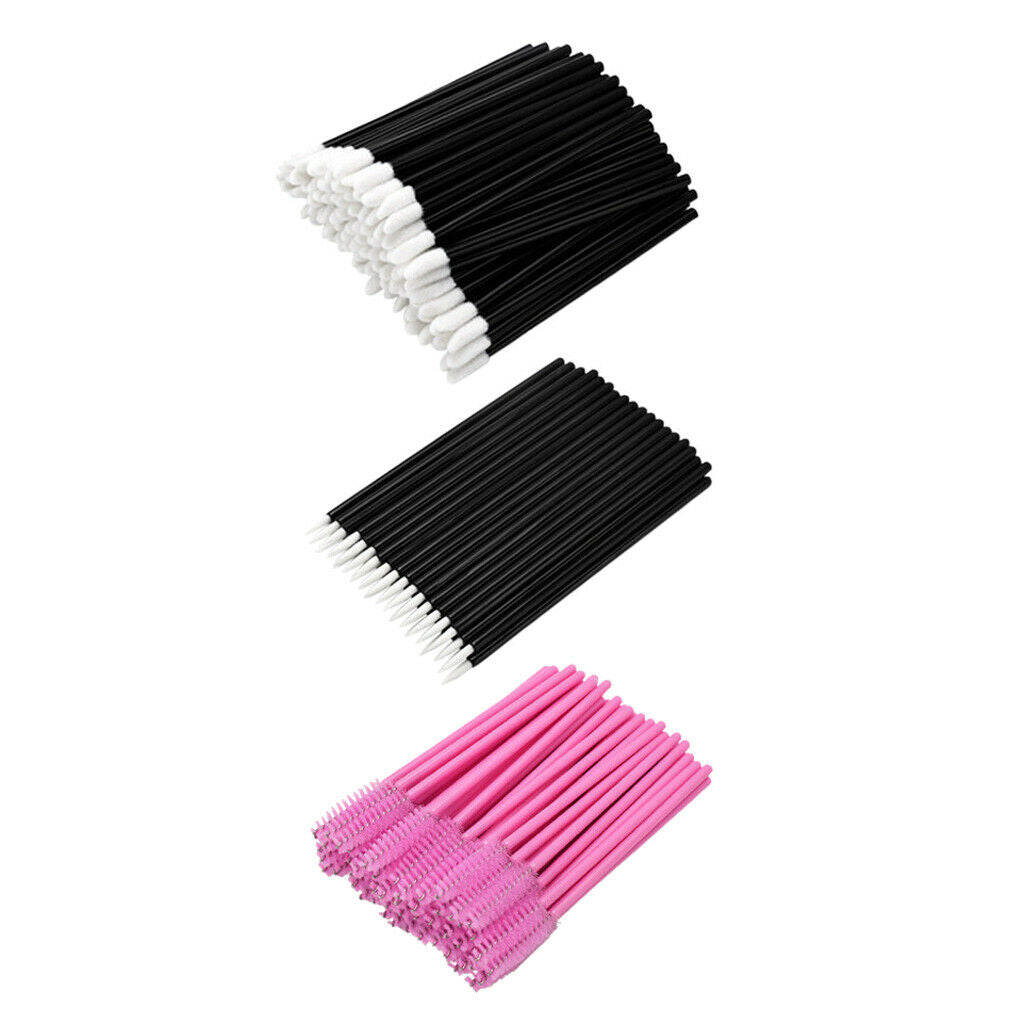 Disposable Applicator for Make Up Wands Mascara for Lips Eyeliner - Pink, as