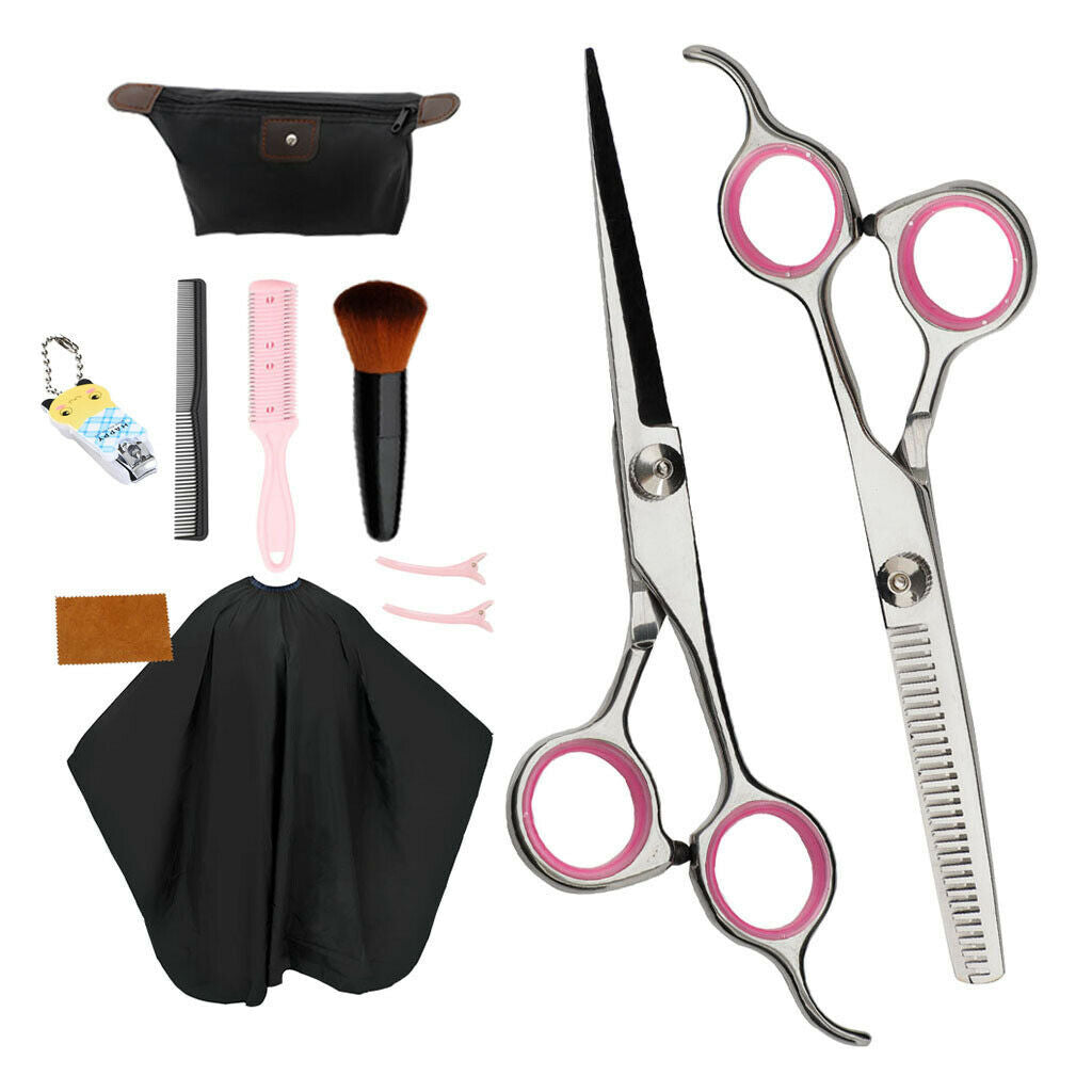 Hair Cutting Hairdressing Scissors Set and Accessories for Men Women C