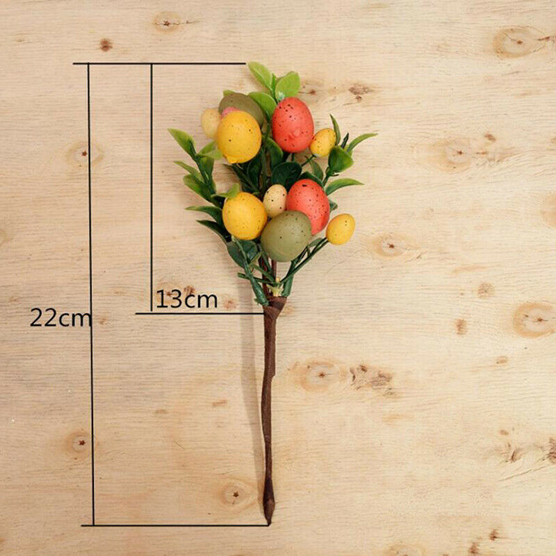 Easter Eggs Tree Decor Simulation Leaf Branch Easter Home Desktop Ornamen.l8