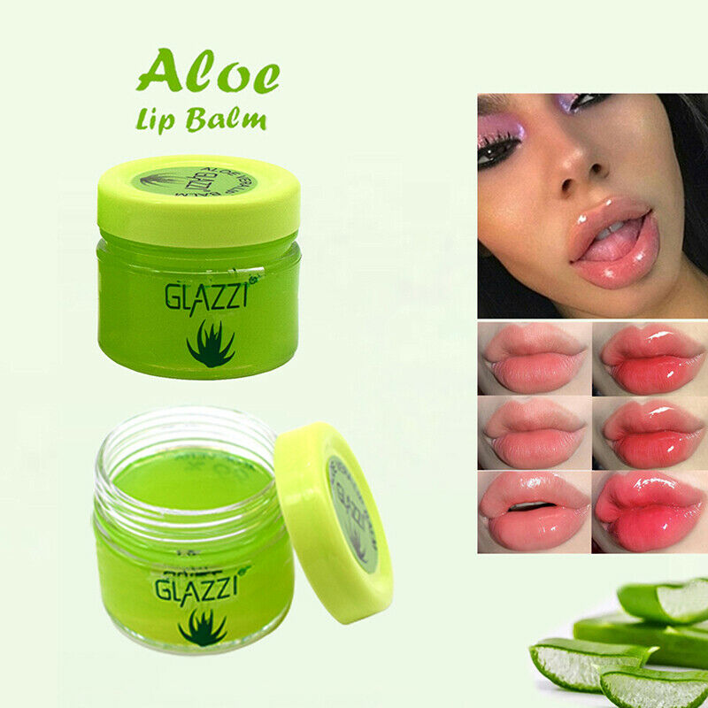 New Lip Balm Plump Lip Aloe Vera 99% Lip Care Dryness Soothing Gel Hydrat.l8