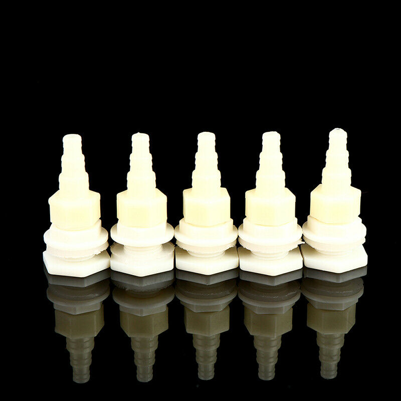 5pc 1/2" fish tank Bulkhead Pipe Joints ABS aquarium bucket water inlet out FT