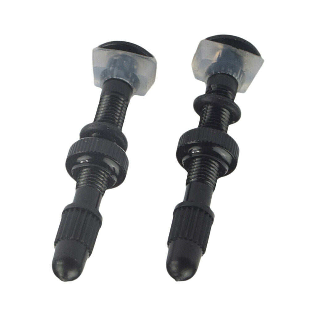 2x Cycling Bike Tubeless Tires Presta Valves Core Universal Removable Black