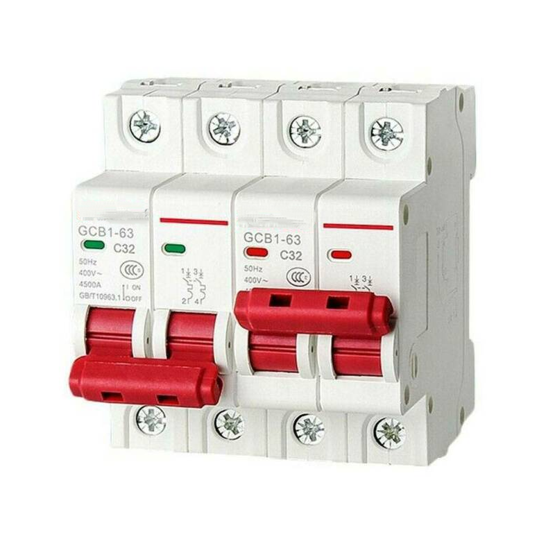 1Pcs Manual Transfer Switch 2P 63A Mts Dual Power Circuit Breaker Mcb 50Hz/60Hz