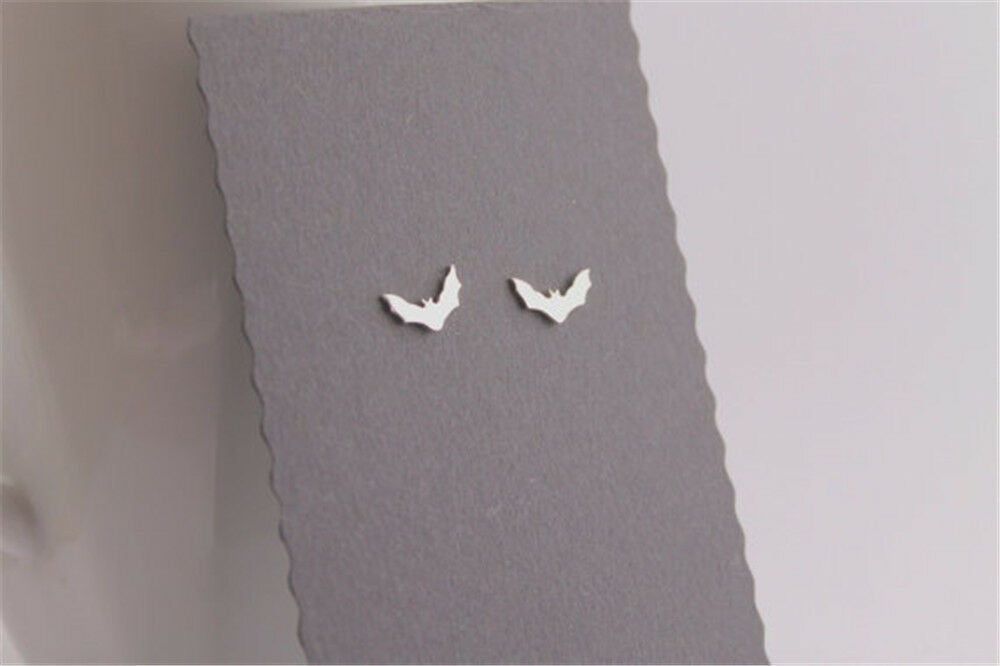 Cool Women Punk Gothic Bat Batman Ear Studs Earring Halloween Party Jewelry