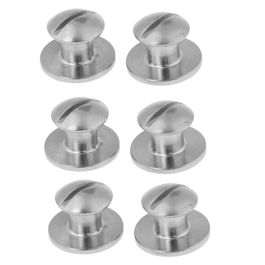 6x Scuba Back Plate Book Screw Dive Assembly Bolts BCD Harness Accessories