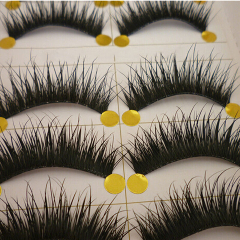 Long 5 Pairs Makeup Nice False Eyelashes Thick Cross Eye Lashes Extension.l8