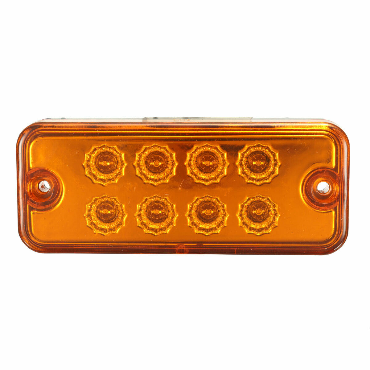 8x 12/24V 8 LED Side Marker Orange Recovery Position Light Lamp Trailer Truck