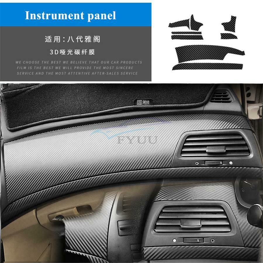 For Accord 08-12 Carbon Fiber Style Car Interior Decorative Stickers Trim Covers