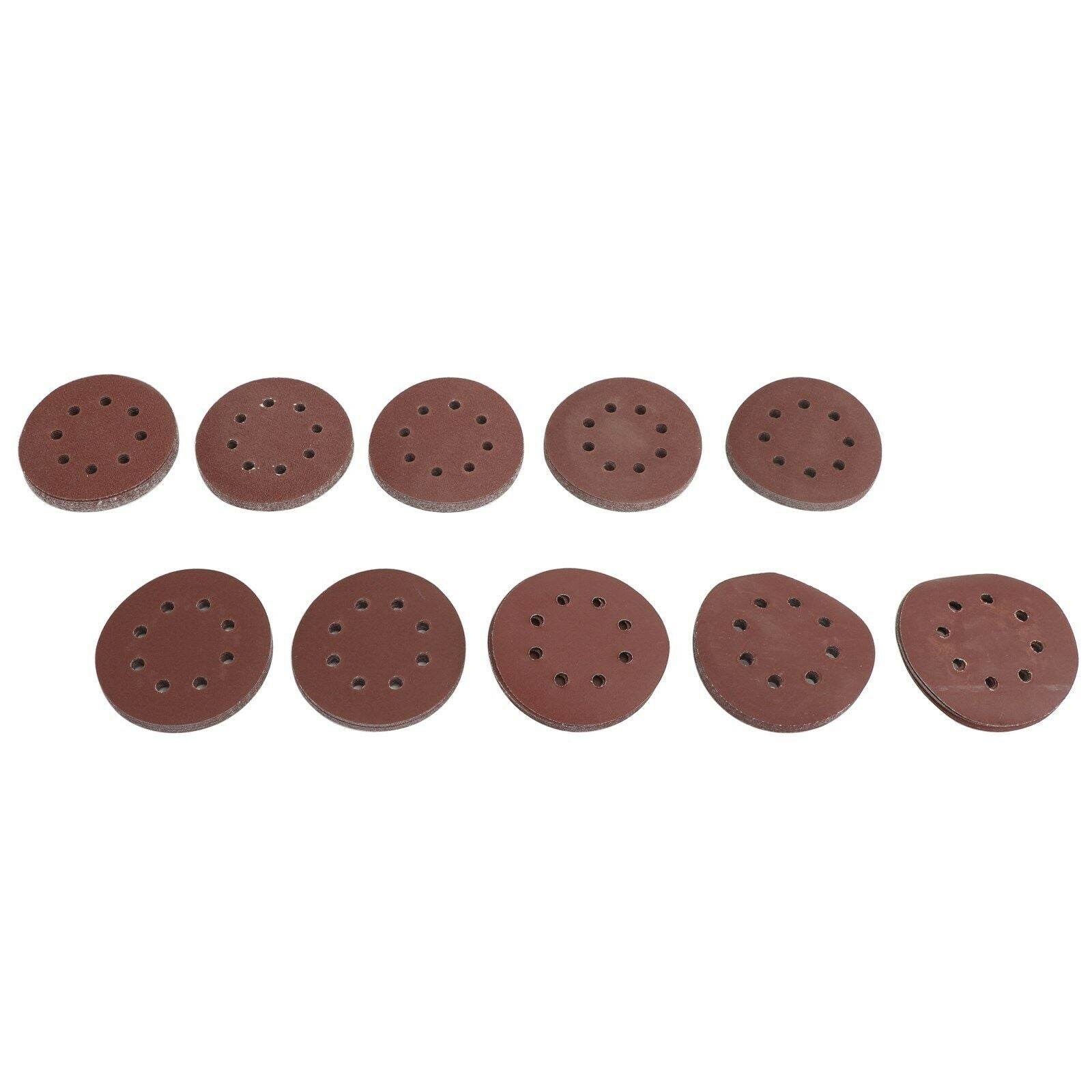 100 pack Sanding Discs 5 Inch 8 Holes Hook & Loop Random Orbital Sandpaper Grit