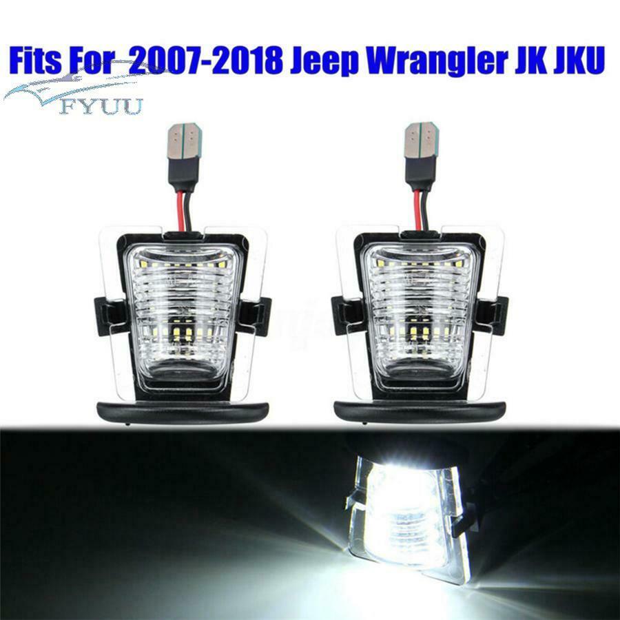 12V 3W LED SMD License Plate Light Rear Bumper For Jeep Wrangler JK JKU 07-18
