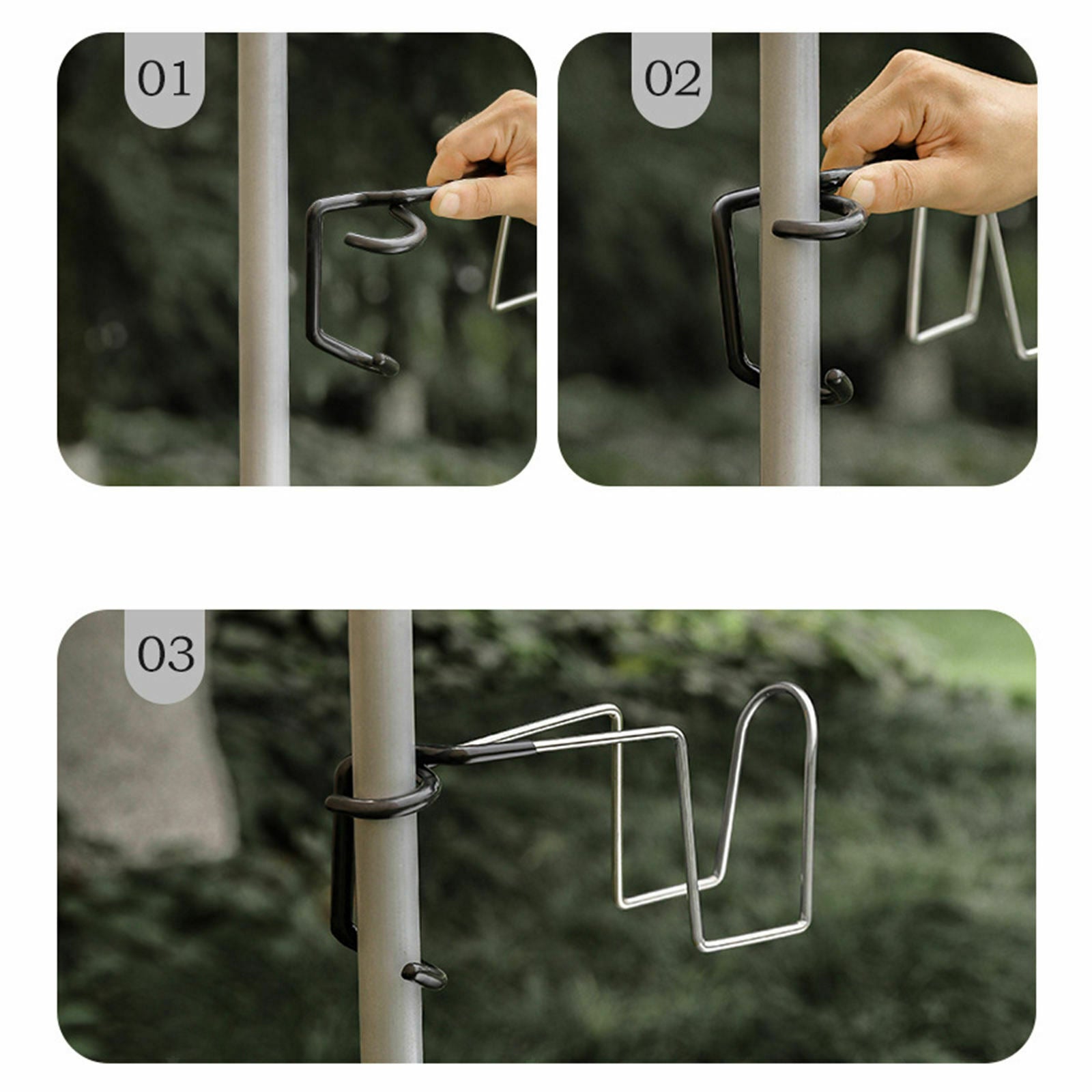Night Fishing Lantern Water Cup Holder Tent Light Pole Hook for Picnic