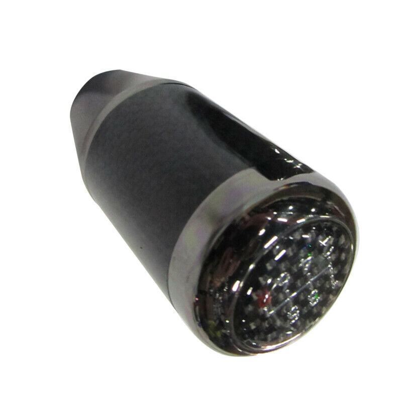 Real Carbon Fiber Car Gear Shift Knob w/ 3 Adapter Shifter Oval Type M10 M8x1.25