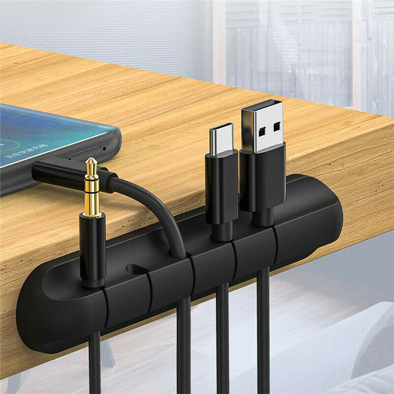 USB Cable Clips Self-Adhesive Desk Cord Management Organizer Wire Holder