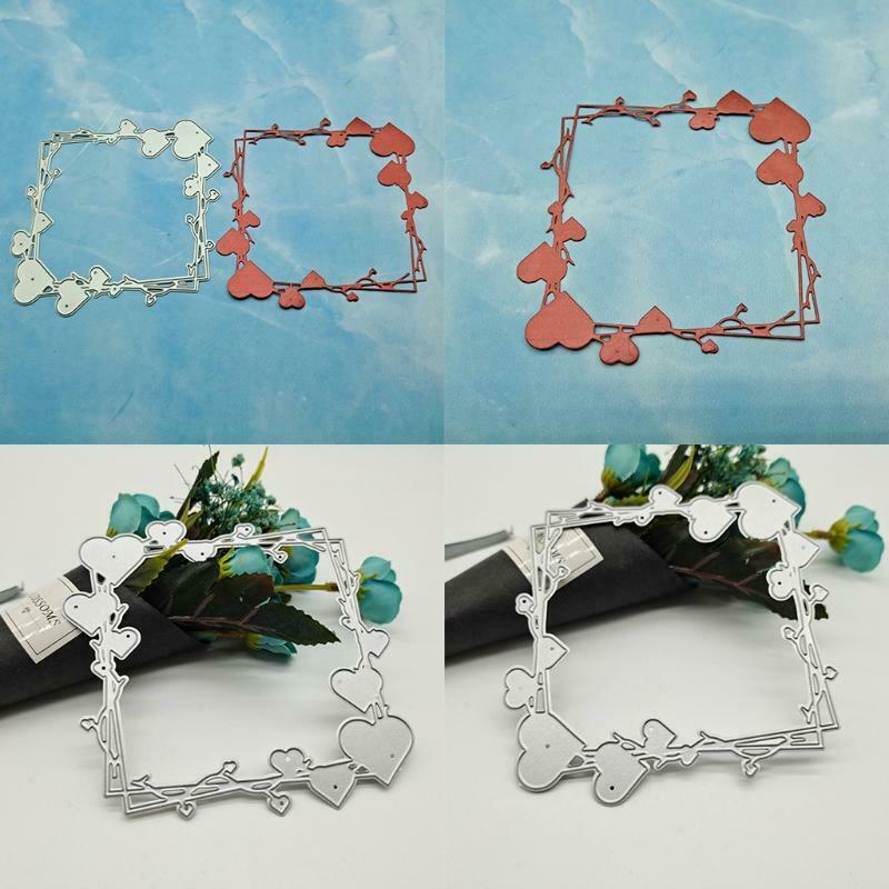 Heart Frame Metal Cutting Dies Stencil DIY Scrapbooking Album Paper Card Mold