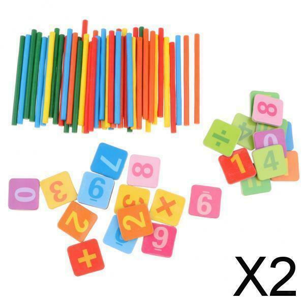 2X Wooden Counting Sticks Math Educational Teaching Learning Toys for Kids