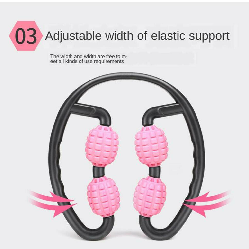 Handheld 4-Wheels Self Massage Rolling Stick Calf Muscle Roller Massager