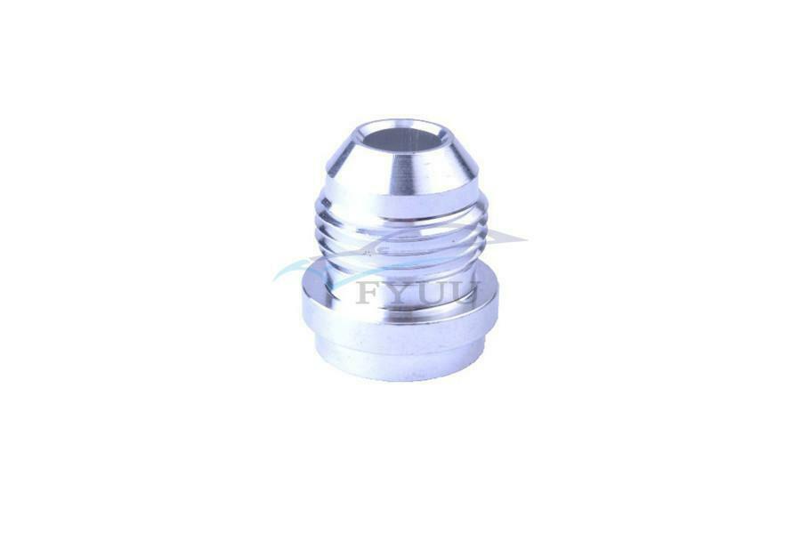 2 Pieces Aluminum Alloy Male Weld Hose Fitting Adapter For ID 11.2mm Oil Pipe