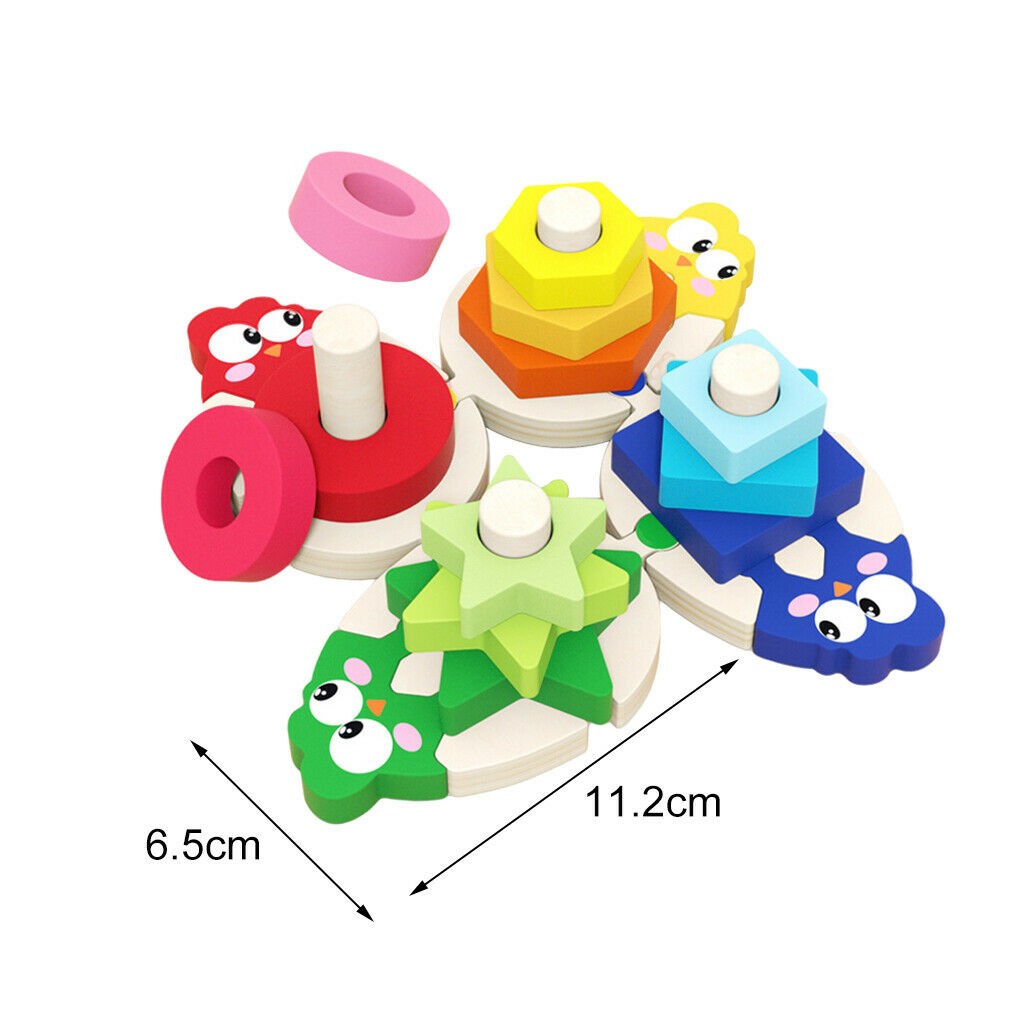 Montessori Wooden Stacking Toys Sensory Educational Developmental Toys