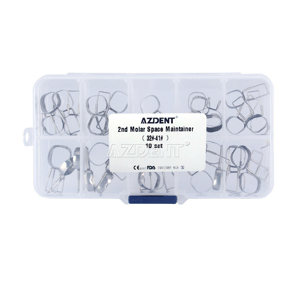 Dental Orthodontic Space Maintainer 2nd molar Band&Loop Kit 32-41# 40Pcs/Kit