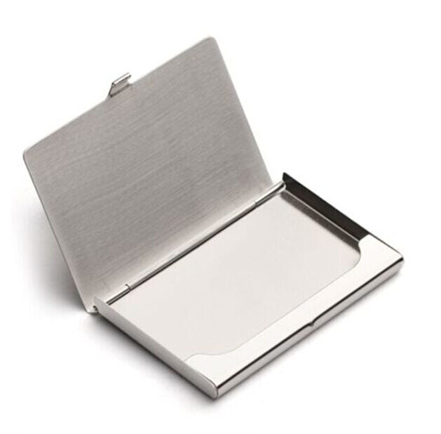 US Stainless Steel Business ID Credit Card Wallet Holder Metal Pocket Case Box ~