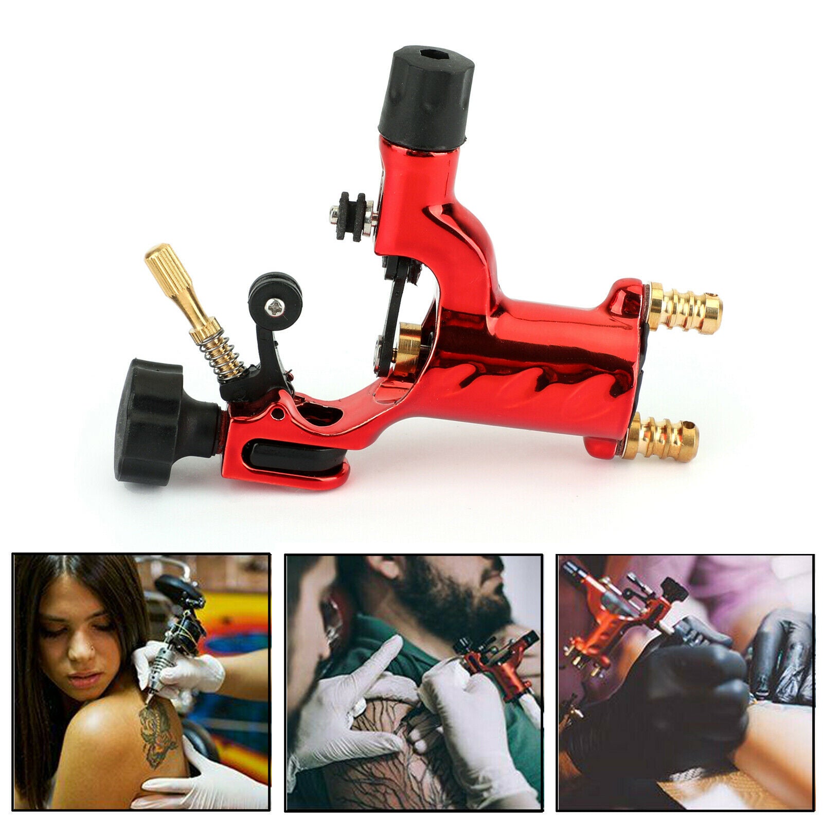 Red Rotary Tattoo Machine Guns Dragonfly Shader Liner B5