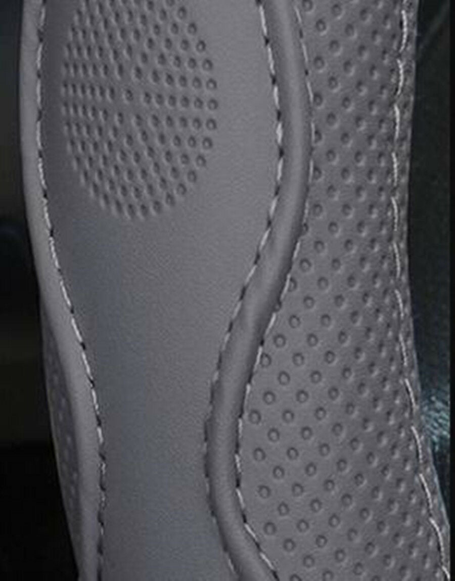 Grey Embossing Four Season Skid-proof Car Steering Wheel Cover No Distortion