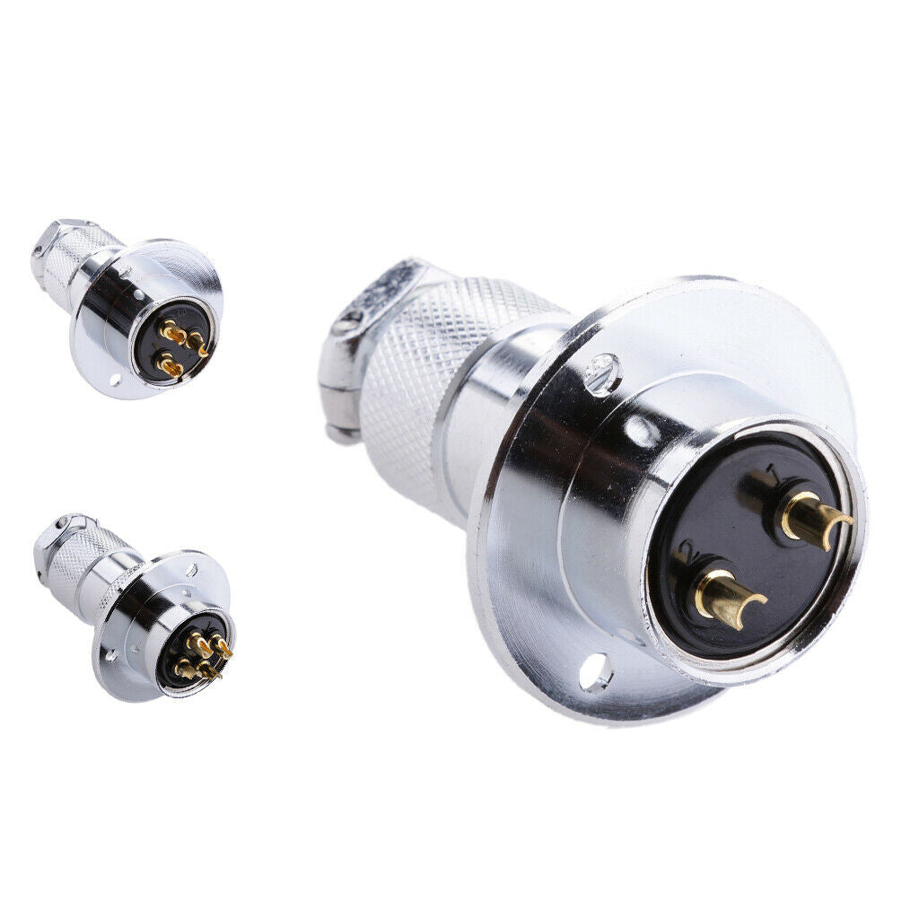 2X New Brand Waterproof 25mm 2 Pole 12-24 Volt Deck Plug / Connector / Outlet