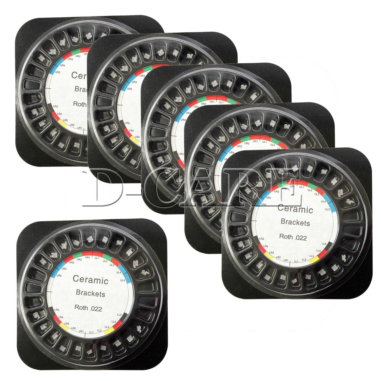 10 x Dental Orthodontic Bracket Braces Ceramic Roth 022 with 3-4-5 Hooks Sale DC