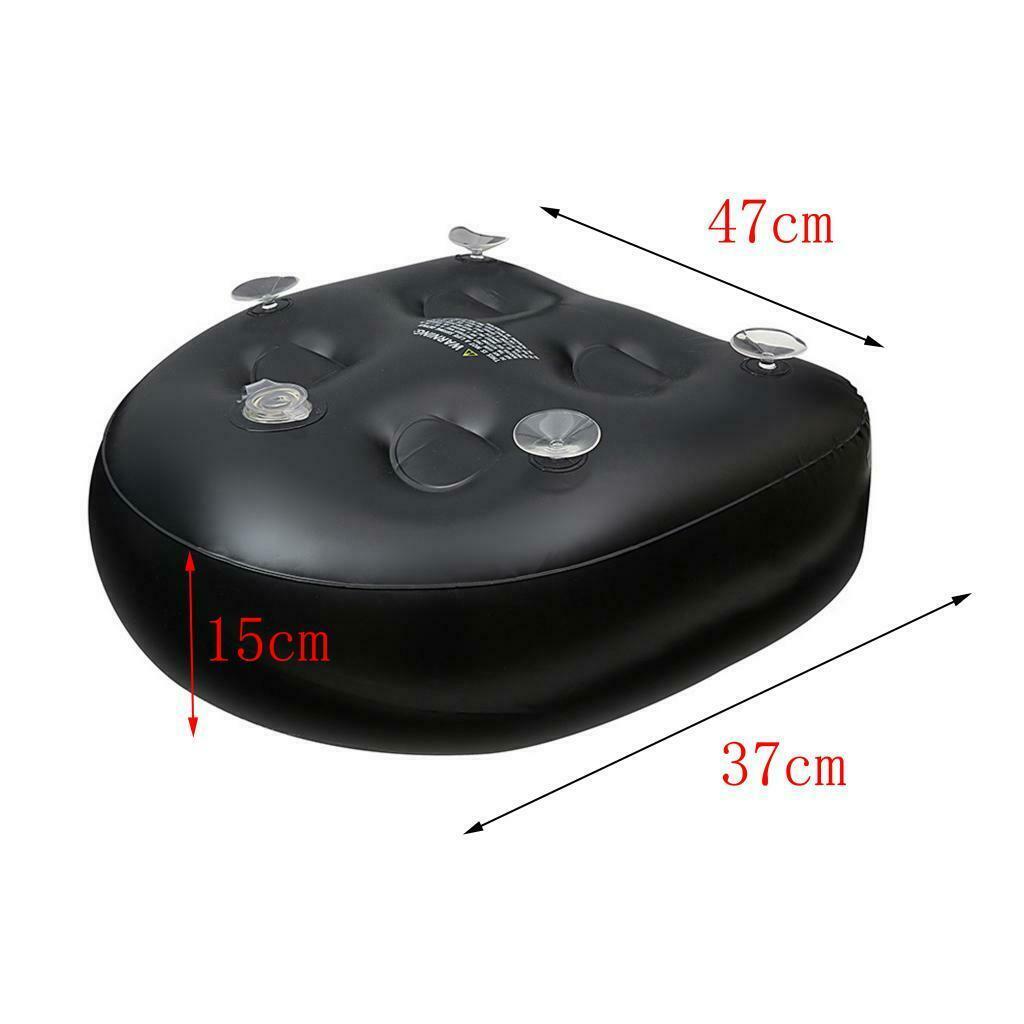 2Pcs Jacuzzi Spa Booster Seat Cushion Inflatable for Bathtub Pool Black