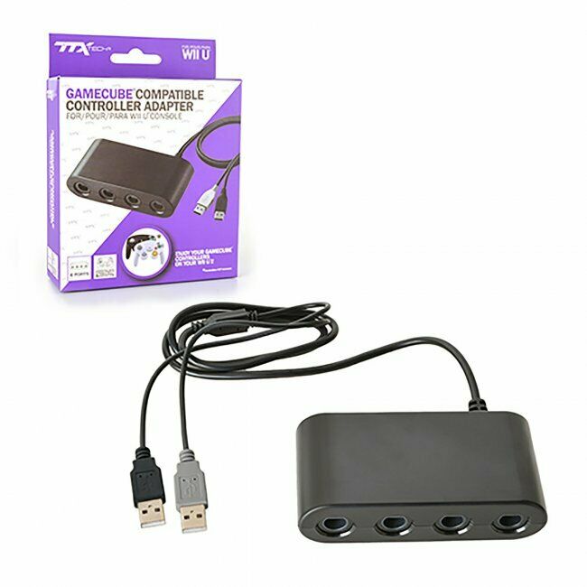 New TTX Tech 4 Port Adapter GameCube Controller to Nintendo Switch, Wii U & PC