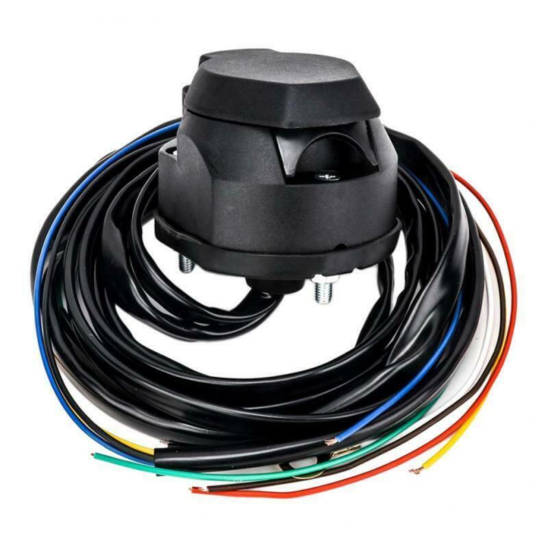 7 Pin Trailer Socket Box Extension Cable 1.5m Wire Europe Trailer Connector