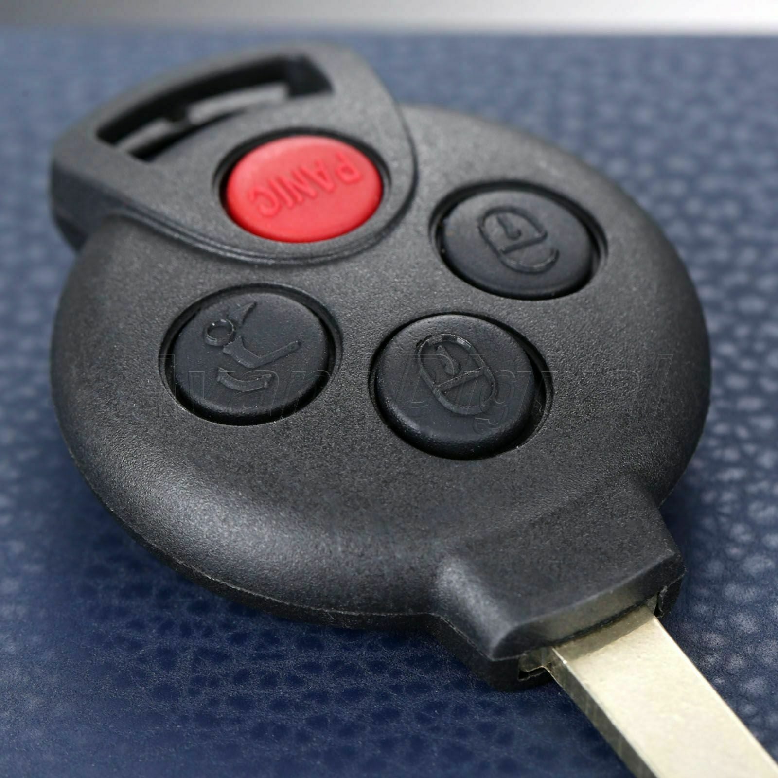 New Uncut Remote Key Fob 4Button For 2005-2015 Mercedes-Benz Smart Fortwo