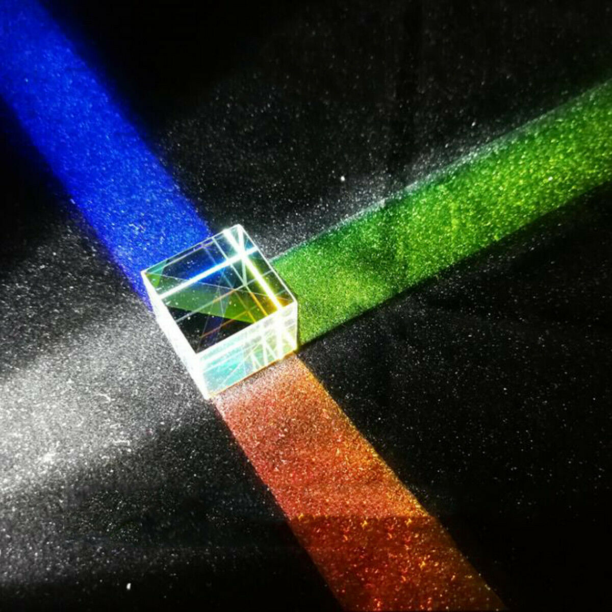 3pcs Optical Glass X-cube Dichroic Cube Prism RGB Combiner Splitter Gift