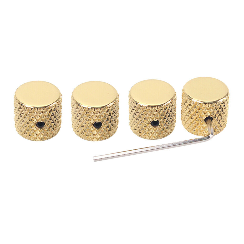 4x Metal Dome Control Knobs for Guitar Parts Accessories