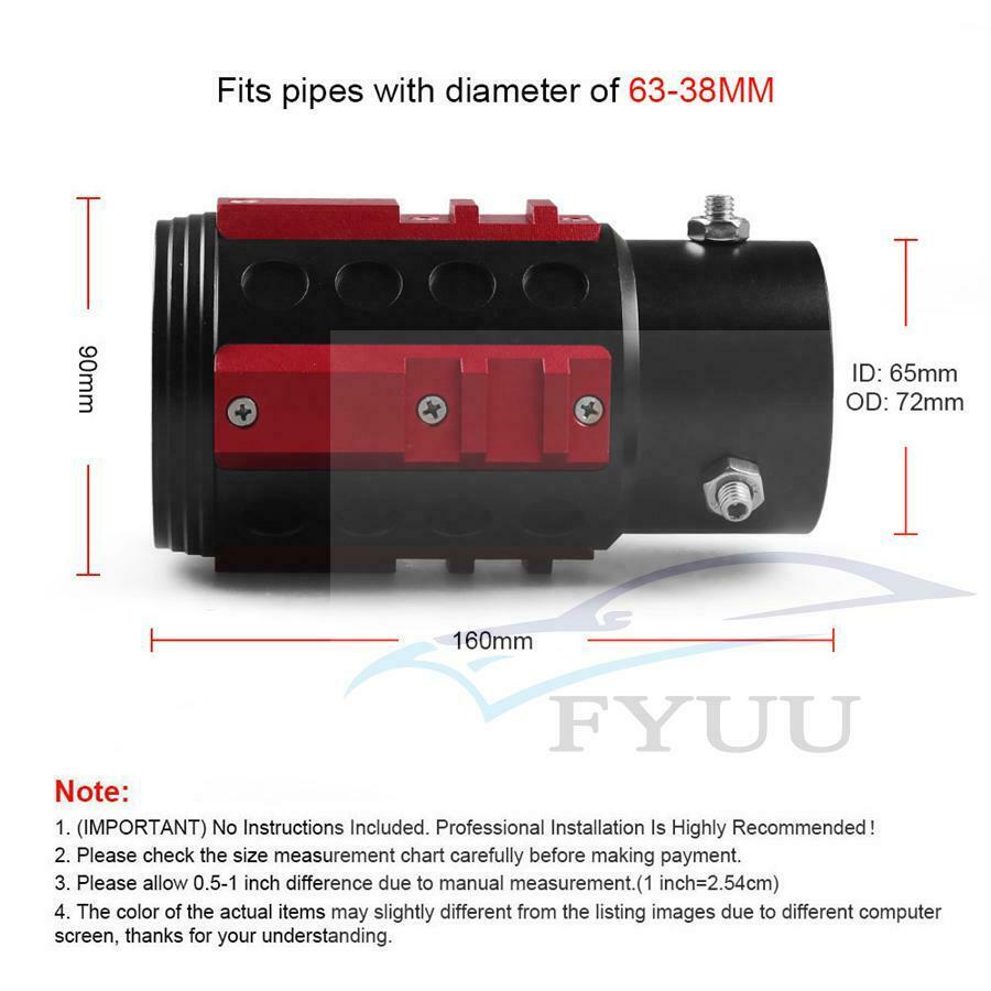 Universal Aluminum Straight Decoration decorative grenade Exhaust Pipe Mufflers